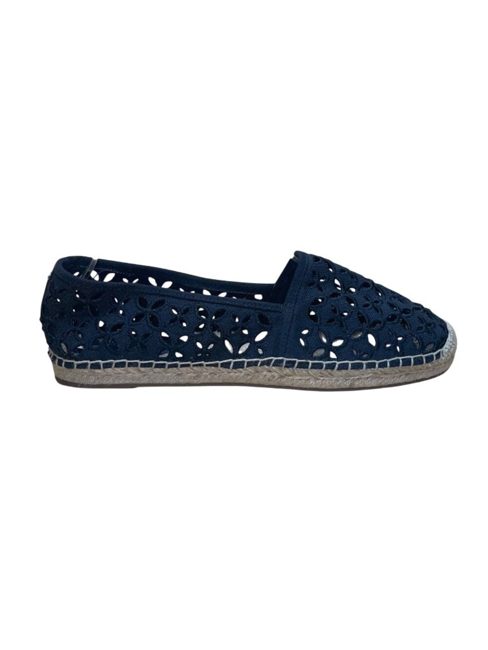 Michael Kors Women’s Navy Canvas Cut-Out Espadrille Flats Size US7.5